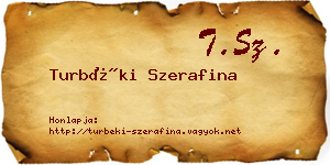 Turbéki Szerafina névjegykártya